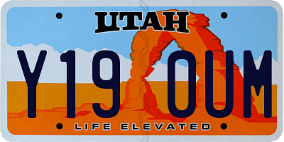 UT license plate Y190UM