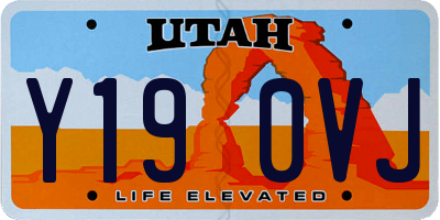 UT license plate Y190VJ