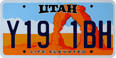 UT license plate Y191BH