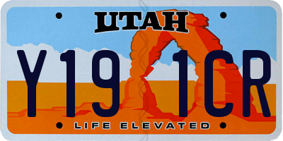 UT license plate Y191CR