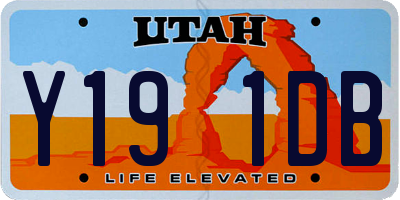 UT license plate Y191DB