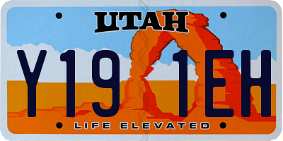 UT license plate Y191EH
