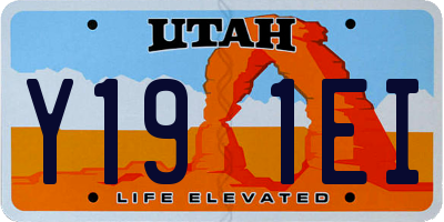 UT license plate Y191EI
