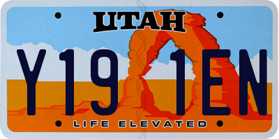 UT license plate Y191EN
