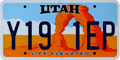UT license plate Y191EP