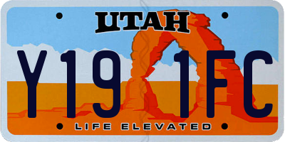 UT license plate Y191FC