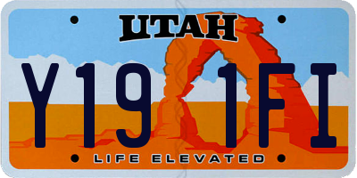 UT license plate Y191FI