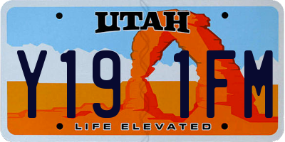 UT license plate Y191FM