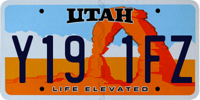 UT license plate Y191FZ