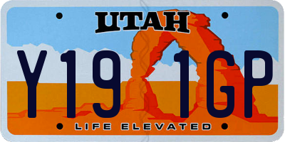 UT license plate Y191GP