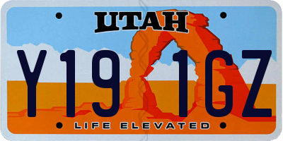 UT license plate Y191GZ