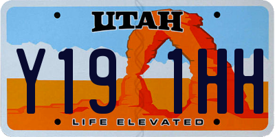 UT license plate Y191HH