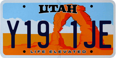 UT license plate Y191JE