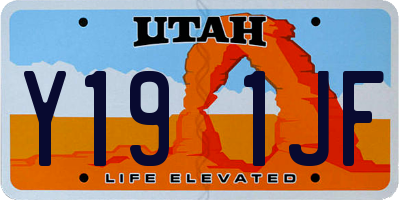 UT license plate Y191JF