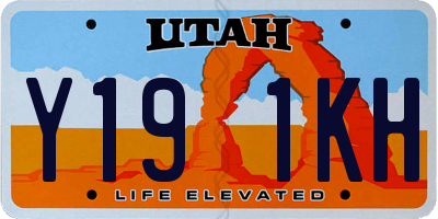 UT license plate Y191KH