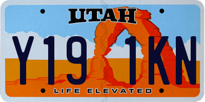 UT license plate Y191KN