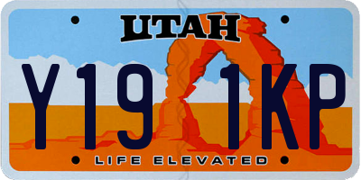 UT license plate Y191KP