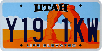 UT license plate Y191KW
