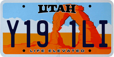 UT license plate Y191LI