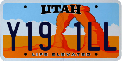 UT license plate Y191LL