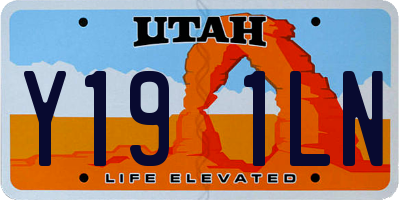 UT license plate Y191LN