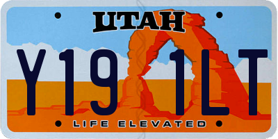 UT license plate Y191LT