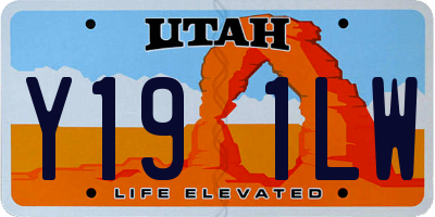 UT license plate Y191LW