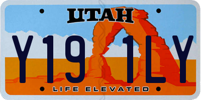 UT license plate Y191LY