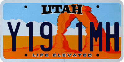 UT license plate Y191MH