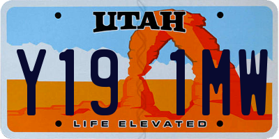 UT license plate Y191MW