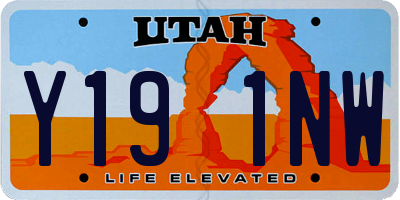 UT license plate Y191NW