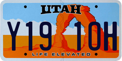 UT license plate Y191OH