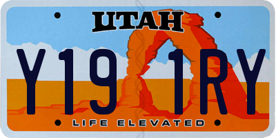UT license plate Y191RY
