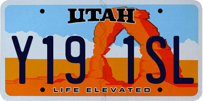 UT license plate Y191SL