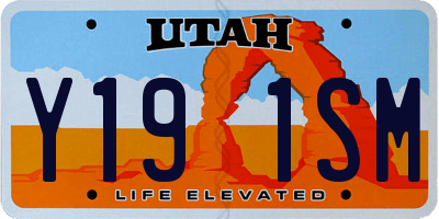 UT license plate Y191SM
