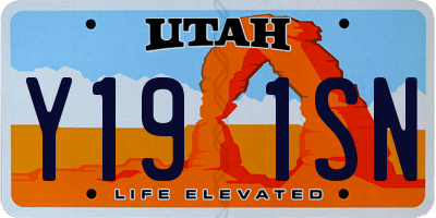 UT license plate Y191SN