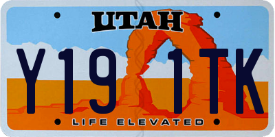 UT license plate Y191TK