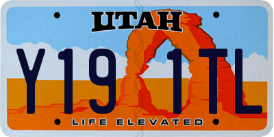 UT license plate Y191TL