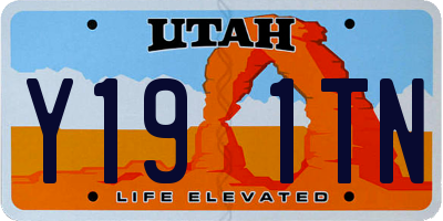 UT license plate Y191TN