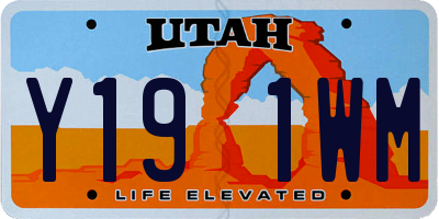 UT license plate Y191WM