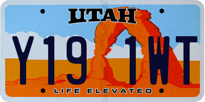 UT license plate Y191WT