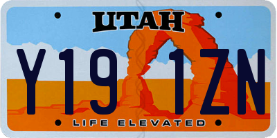 UT license plate Y191ZN
