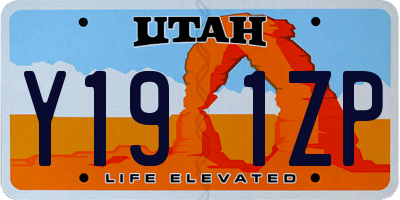 UT license plate Y191ZP
