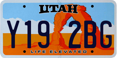 UT license plate Y192BG