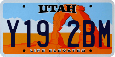 UT license plate Y192BM