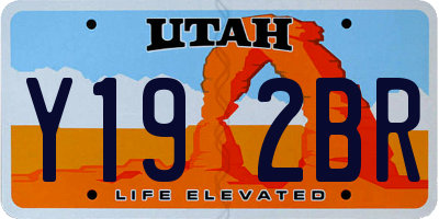UT license plate Y192BR