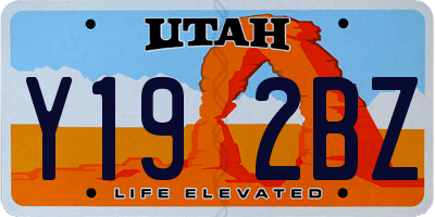 UT license plate Y192BZ