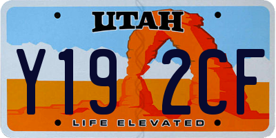 UT license plate Y192CF