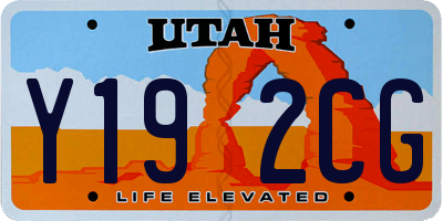 UT license plate Y192CG