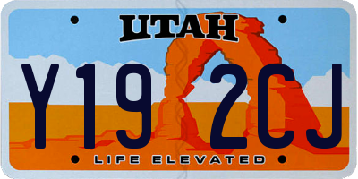 UT license plate Y192CJ